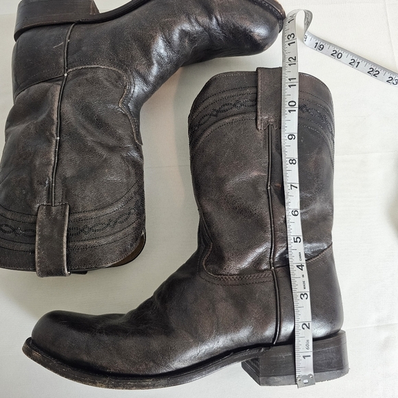 Corral Men’s Cowboy Boots Size 10 Chocolate Brown Leather Round Toe Western - Picture 12 of 15